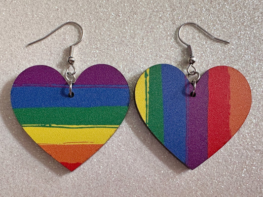 Rainbow Earrings: Laser Cut Acrylic Rainbows, Pride, Hawaii, Stripes, Summer Vibes, Happy, Colorful, Best Gifts for Her/Him/Them