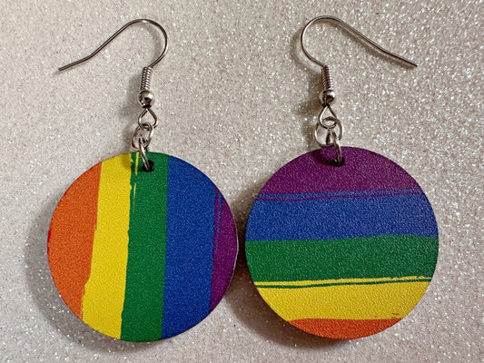 Rainbow Earrings: Laser Cut Acrylic Rainbows, Pride, Hawaii, Stripes, Summer Vibes, Happy, Colorful, Best Gifts for Her/Him/Them