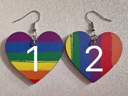 Rainbow Earrings: Laser Cut Acrylic Rainbows, Pride, Hawaii, Stripes, Summer Vibes, Happy, Colorful, Best Gifts for Her/Him/Them