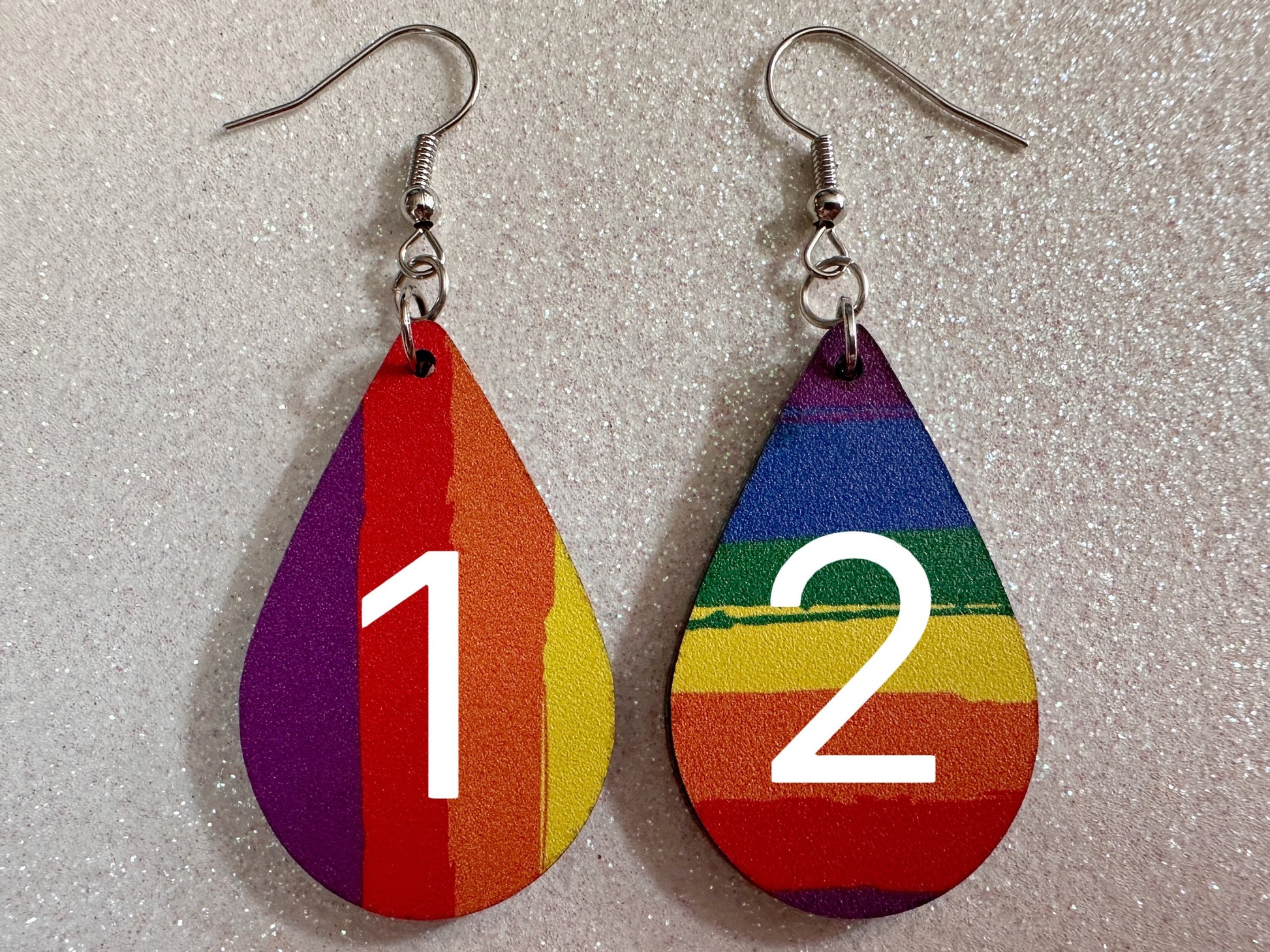 Rainbow Earrings: Laser Cut Acrylic Rainbows, Pride, Hawaii, Stripes, Summer Vibes, Happy, Colorful, Best Gifts for Her/Him/Them