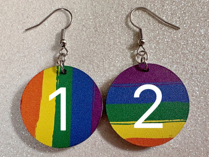 Rainbow Earrings: Laser Cut Acrylic Rainbows, Pride, Hawaii, Stripes, Summer Vibes, Happy, Colorful, Best Gifts for Her/Him/Them