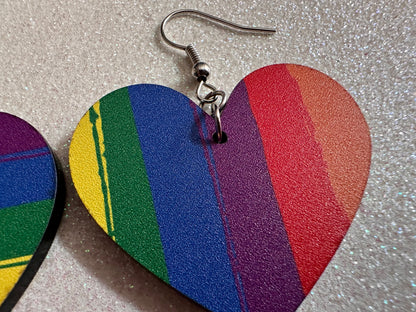 Rainbow Earrings: Laser Cut Acrylic Rainbows, Pride, Hawaii, Stripes, Summer Vibes, Happy, Colorful, Best Gifts for Her/Him/Them