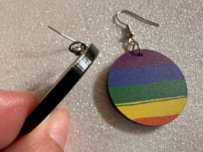 Rainbow Earrings: Laser Cut Acrylic Rainbows, Pride, Hawaii, Stripes, Summer Vibes, Happy, Colorful, Best Gifts for Her/Him/Them