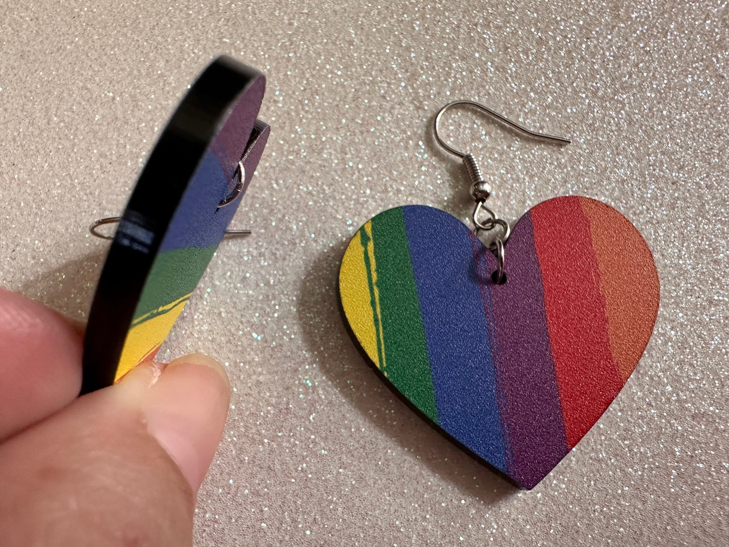 Rainbow Earrings: Laser Cut Acrylic Rainbows, Pride, Hawaii, Stripes, Summer Vibes, Happy, Colorful, Best Gifts for Her/Him/Them
