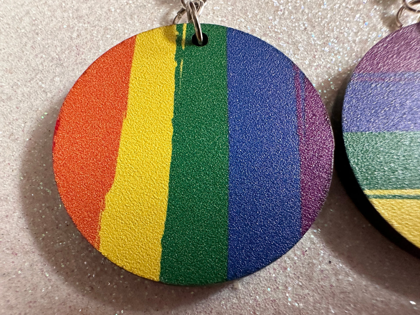 Rainbow Earrings: Laser Cut Acrylic Rainbows, Pride, Hawaii, Stripes, Summer Vibes, Happy, Colorful, Best Gifts for Her/Him/Them