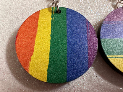 Rainbow Earrings: Laser Cut Acrylic Rainbows, Pride, Hawaii, Stripes, Summer Vibes, Happy, Colorful, Best Gifts for Her/Him/Them