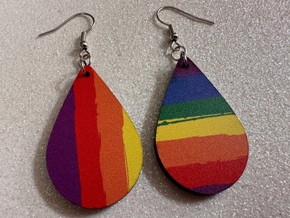 Rainbow Earrings: Laser Cut Acrylic Rainbows, Pride, Hawaii, Stripes, Summer Vibes, Happy, Colorful, Best Gifts for Her/Him/Them