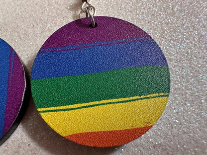 Rainbow Earrings: Laser Cut Acrylic Rainbows, Pride, Hawaii, Stripes, Summer Vibes, Happy, Colorful, Best Gifts for Her/Him/Them