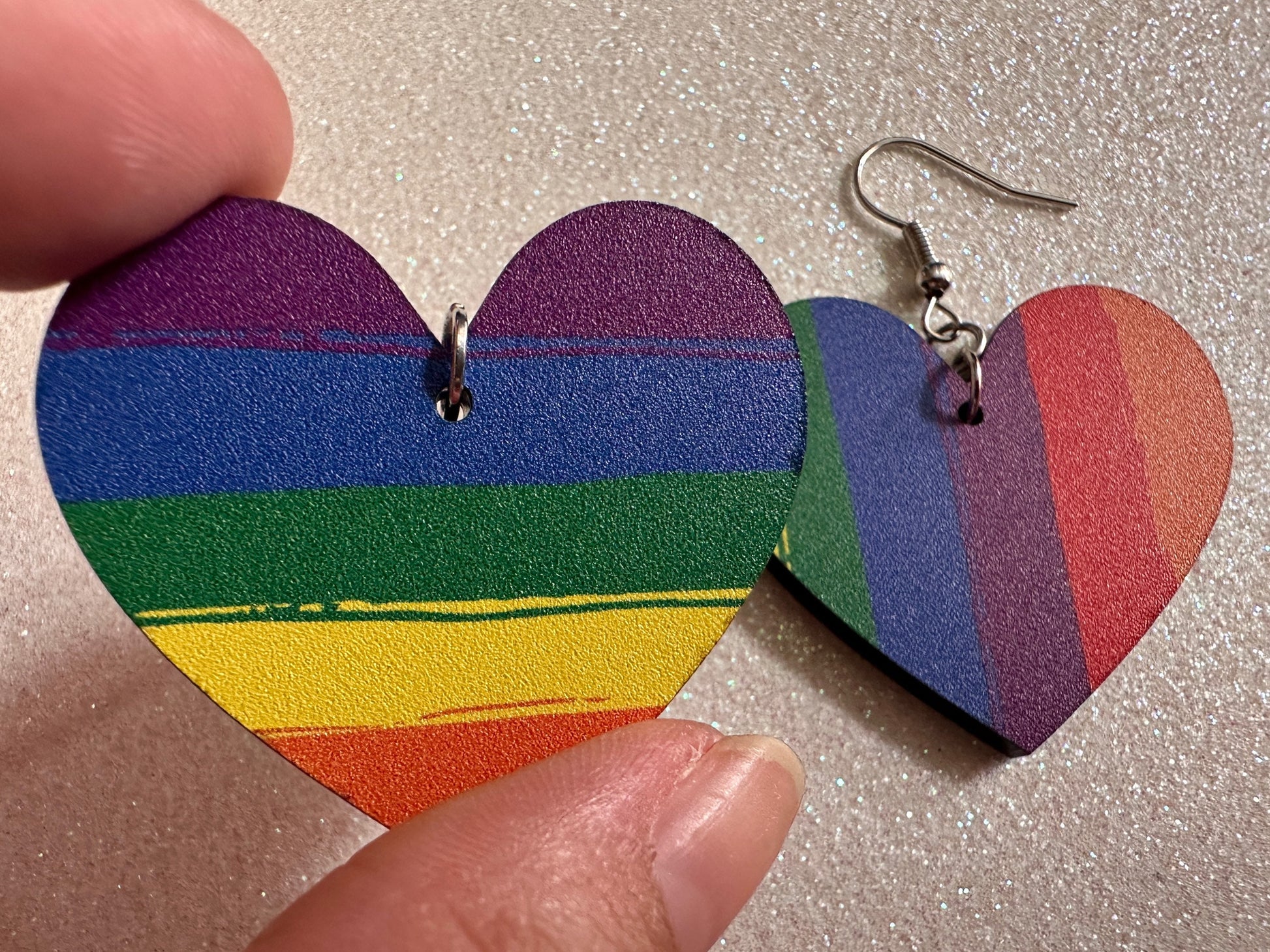 Rainbow Earrings: Laser Cut Acrylic Rainbows, Pride, Hawaii, Stripes, Summer Vibes, Happy, Colorful, Best Gifts for Her/Him/Them