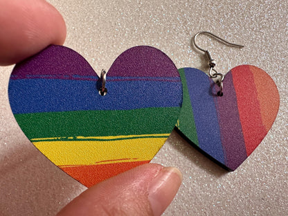 Rainbow Earrings: Laser Cut Acrylic Rainbows, Pride, Hawaii, Stripes, Summer Vibes, Happy, Colorful, Best Gifts for Her/Him/Them