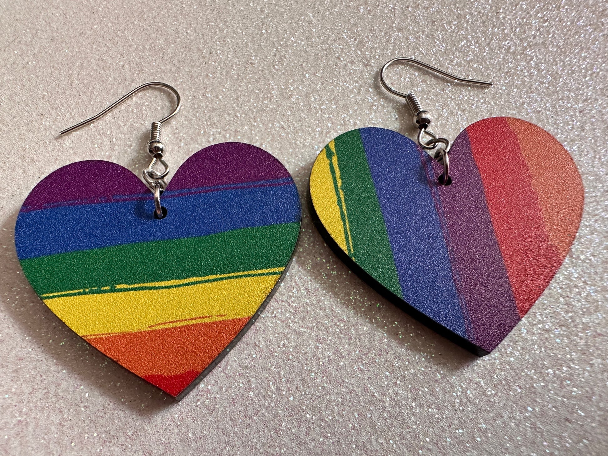 Rainbow Earrings: Laser Cut Acrylic Rainbows, Pride, Hawaii, Stripes, Summer Vibes, Happy, Colorful, Best Gifts for Her/Him/Them