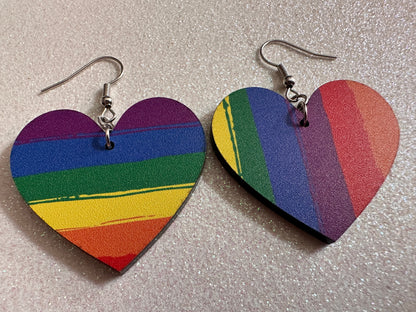 Rainbow Earrings: Laser Cut Acrylic Rainbows, Pride, Hawaii, Stripes, Summer Vibes, Happy, Colorful, Best Gifts for Her/Him/Them