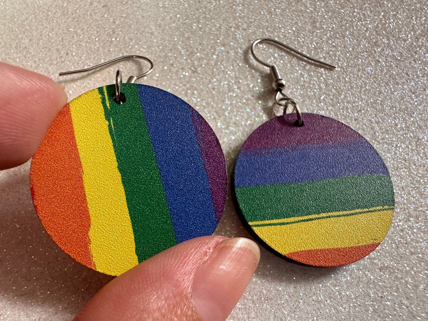 Rainbow Earrings: Laser Cut Acrylic Rainbows, Pride, Hawaii, Stripes, Summer Vibes, Happy, Colorful, Best Gifts for Her/Him/Them