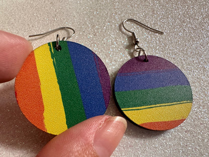Rainbow Earrings: Laser Cut Acrylic Rainbows, Pride, Hawaii, Stripes, Summer Vibes, Happy, Colorful, Best Gifts for Her/Him/Them