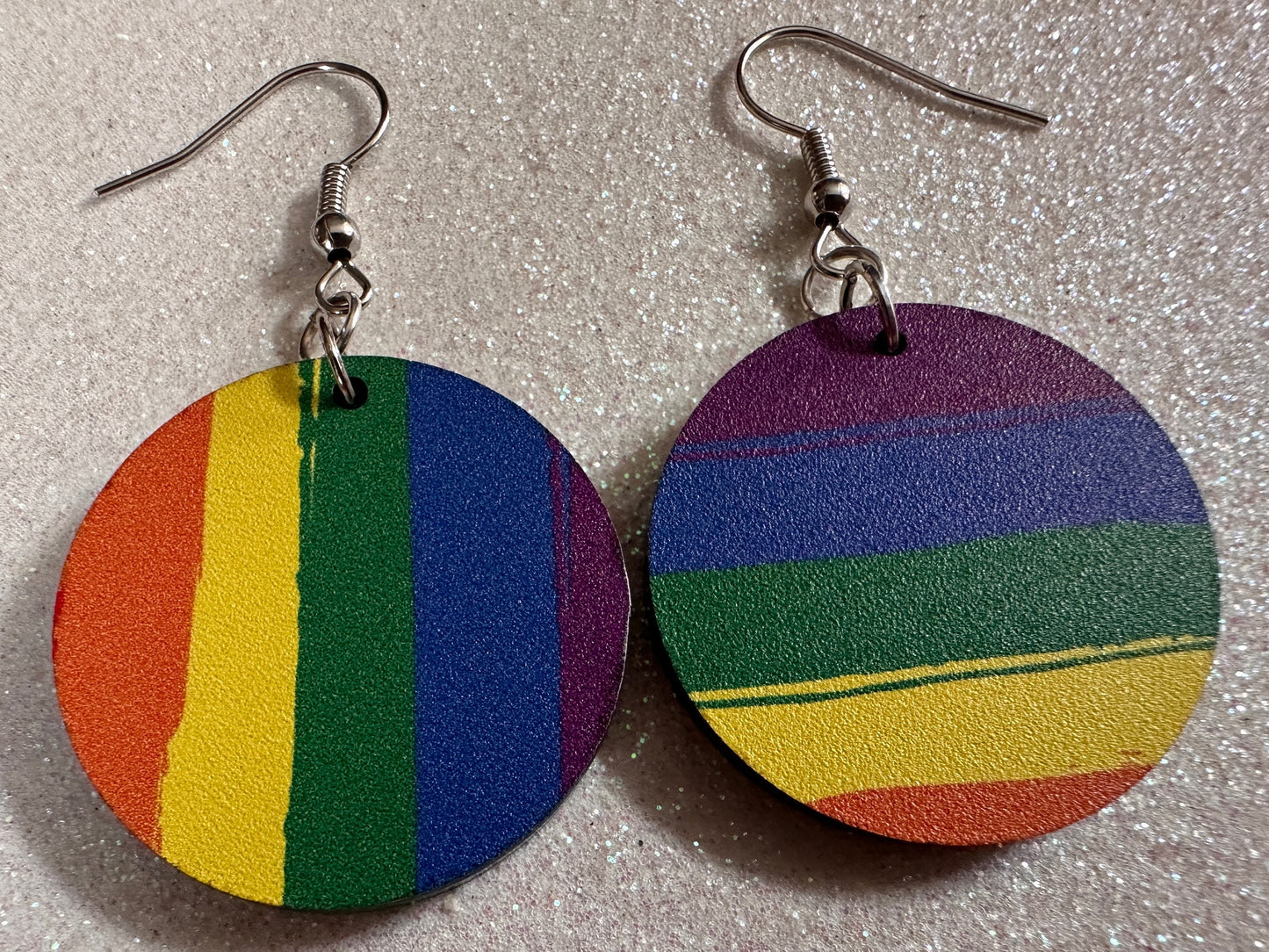 Rainbow Earrings: Laser Cut Acrylic Rainbows, Pride, Hawaii, Stripes, Summer Vibes, Happy, Colorful, Best Gifts for Her/Him/Them