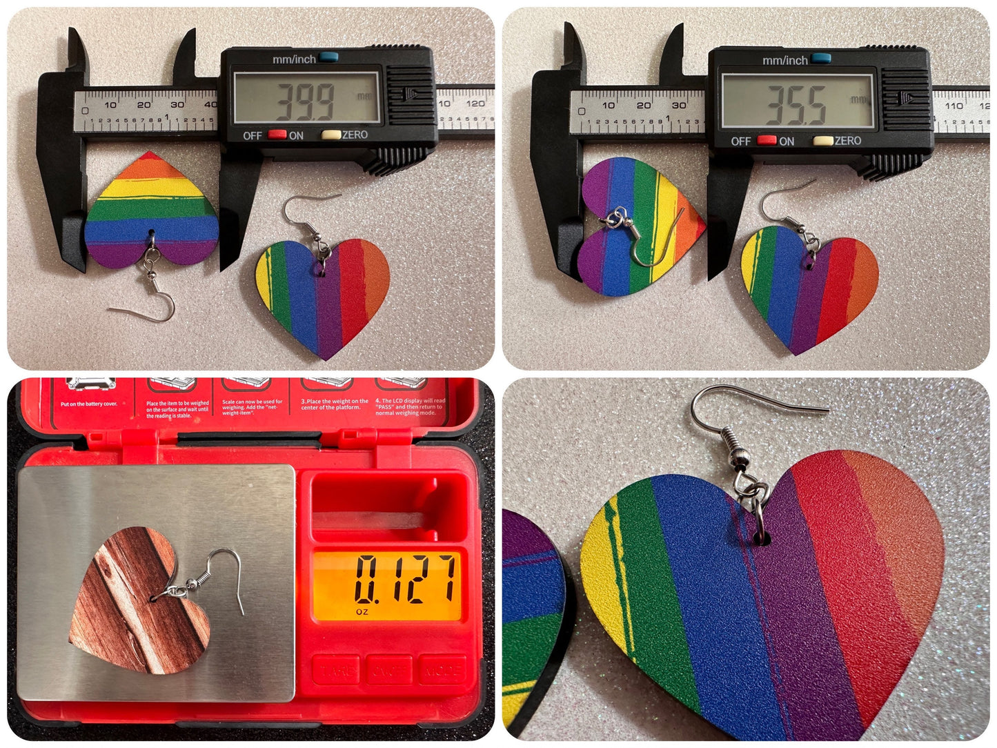 Rainbow Earrings: Laser Cut Acrylic Rainbows, Pride, Hawaii, Stripes, Summer Vibes, Happy, Colorful, Best Gifts for Her/Him/Them