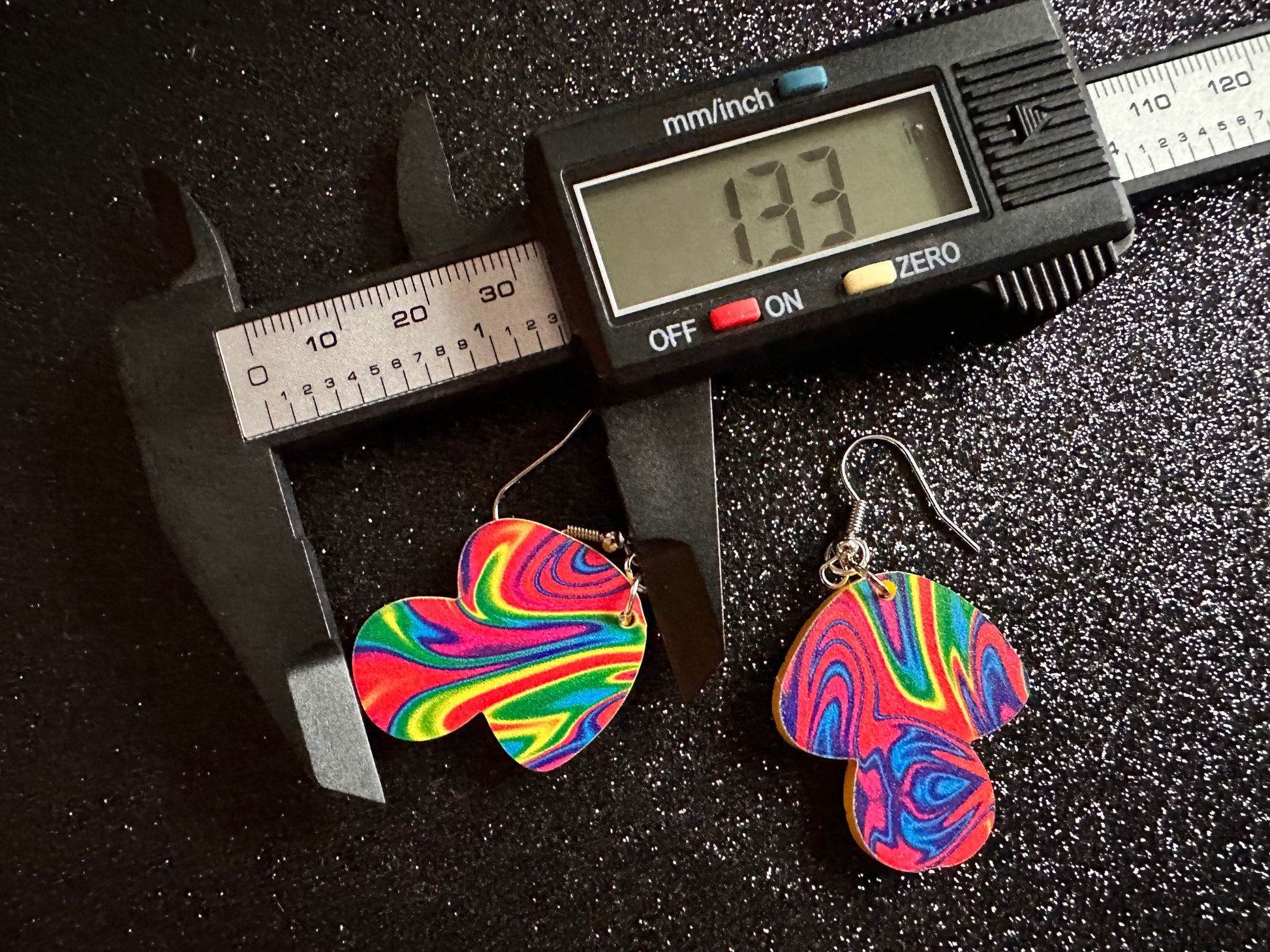 Rainbow Mushroom Earrings: Laser Cut Acrylic Earrings, Astronomy, Stars, Planets, Astrology, Night, Nebula, Magic, Gifts for Her/Him/Them