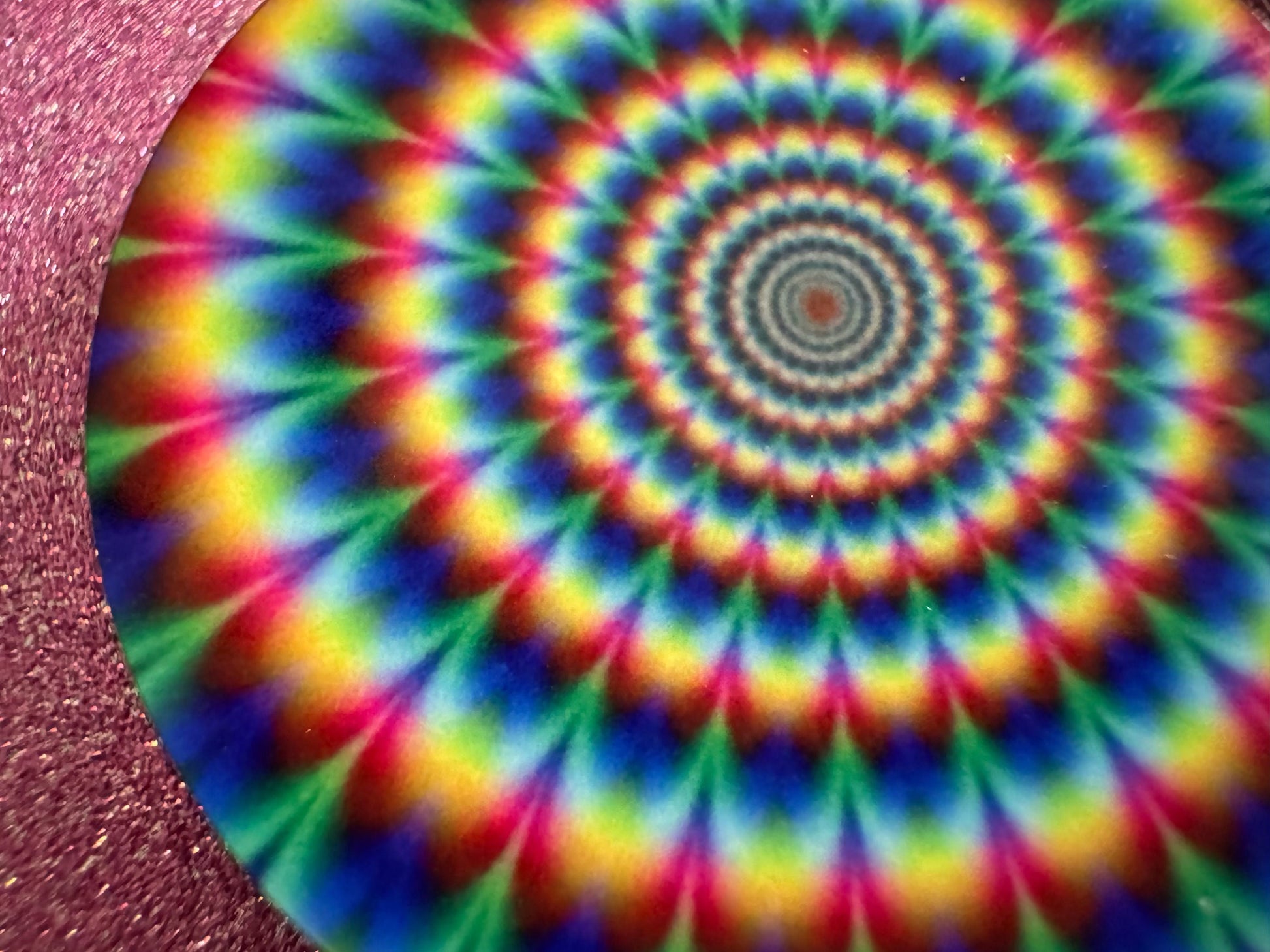 Rainbow Psychedelic Optical Illusion Earrings: Sublimated Illusions, Unique Earrings, Quirky Jewelry, Hypnotic, Best Gifts for Her/Him/Them