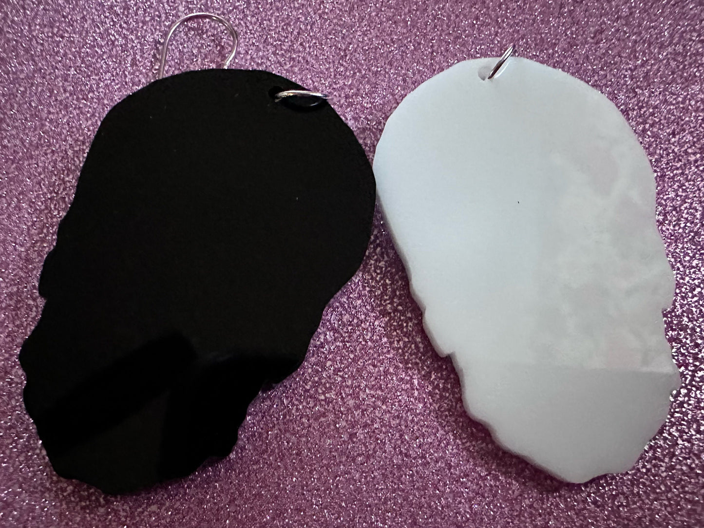 Realistic Skull Earrings: Laser Cut Acrylic Skulls, Halloween, Bones, Engraved Skulls, Scary, Anatomy, Spooky, Best Gifts for Her/Him/Them