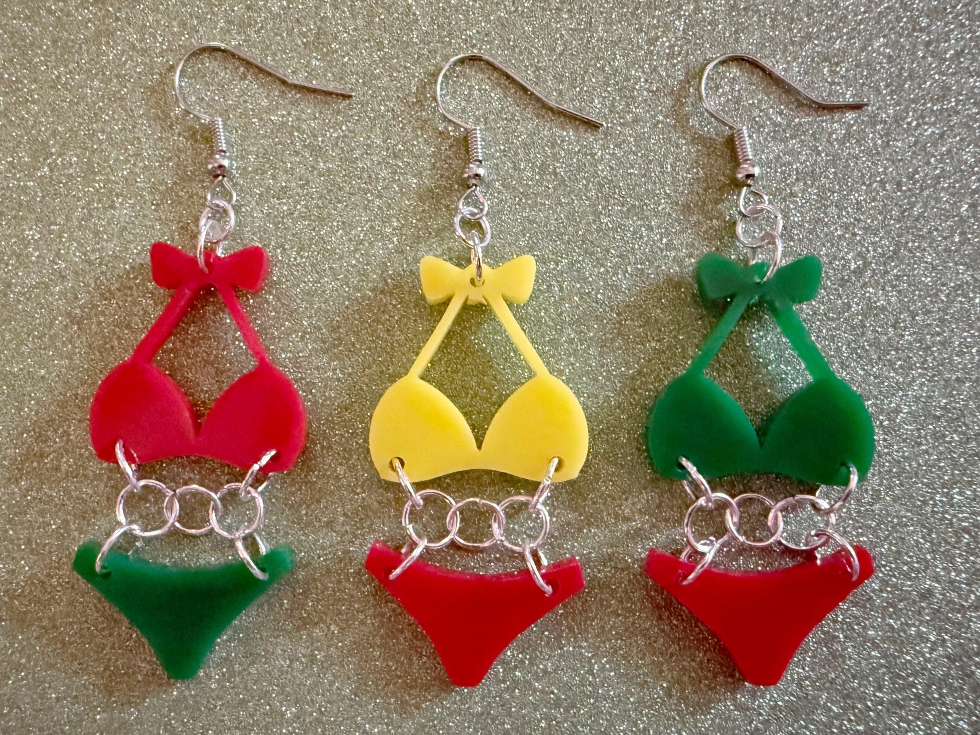 Red Bathing Suit Earrings: Laser Cut Acrylic Swimsuit Earrings, Beach, Swim, Swimming Lifeguard, Swimmer, Vacay, Best Gifts for Her/Him/Them