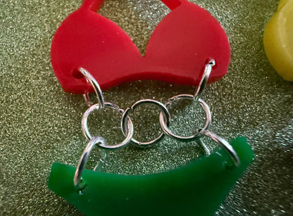 Red Bathing Suit Earrings: Laser Cut Acrylic Swimsuit Earrings, Beach, Swim, Swimming Lifeguard, Swimmer, Vacay, Best Gifts for Her/Him/Them