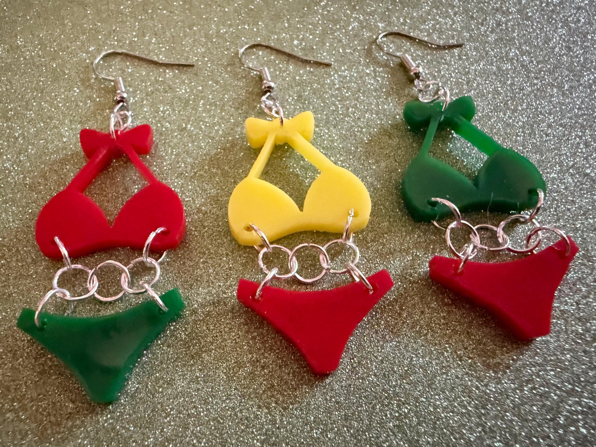 Red Bathing Suit Earrings: Laser Cut Acrylic Swimsuit Earrings, Beach, Swim, Swimming Lifeguard, Swimmer, Vacay, Best Gifts for Her/Him/Them