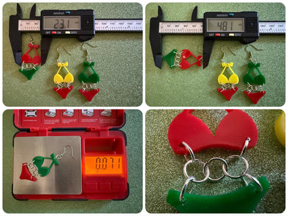 Red Bathing Suit Earrings: Laser Cut Acrylic Swimsuit Earrings, Beach, Swim, Swimming Lifeguard, Swimmer, Vacay, Best Gifts for Her/Him/Them