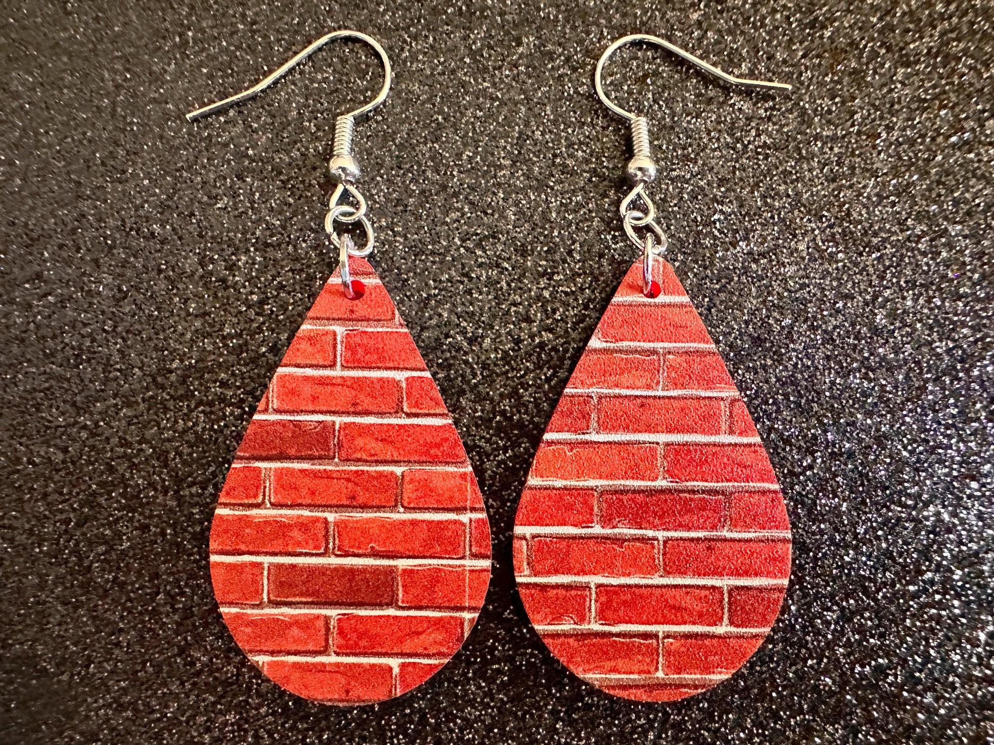 Red Brick Earrings: Laser Cut Acrylic Bricks, Brick Wall, Construction, Brick, Architecture, Building, Preppy, Best Gifts for Her/Him/Them