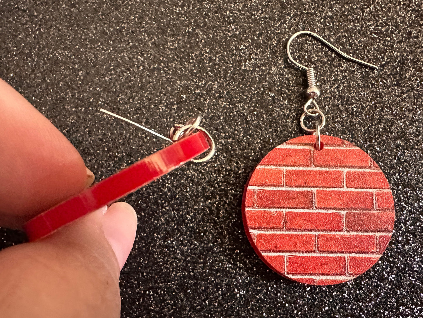 Red Brick Earrings: Laser Cut Acrylic Bricks, Brick Wall, Construction, Brick, Architecture, Building, Preppy, Best Gifts for Her/Him/Them