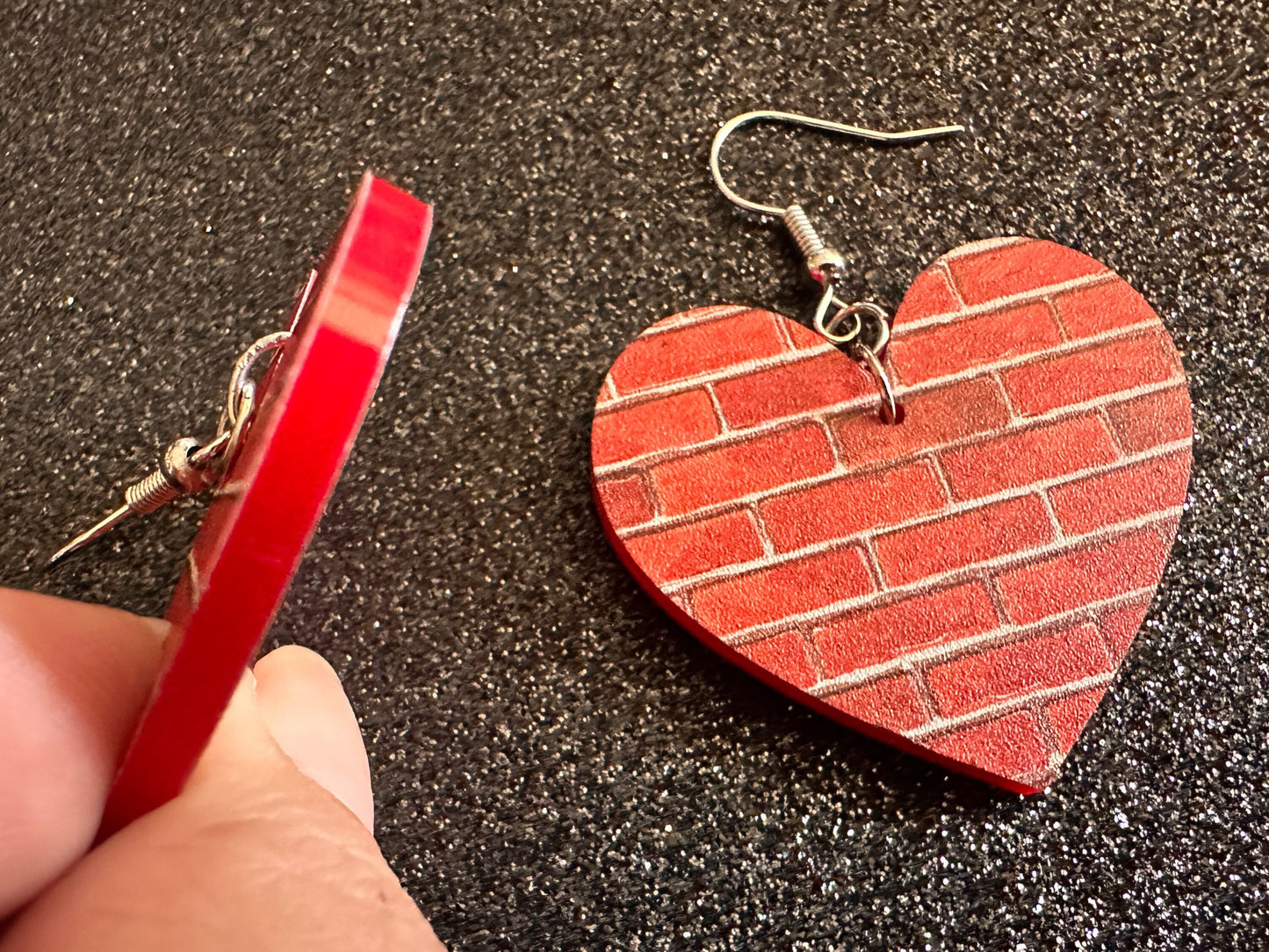 Red Brick Earrings: Laser Cut Acrylic Bricks, Brick Wall, Construction, Brick, Architecture, Building, Preppy, Best Gifts for Her/Him/Them