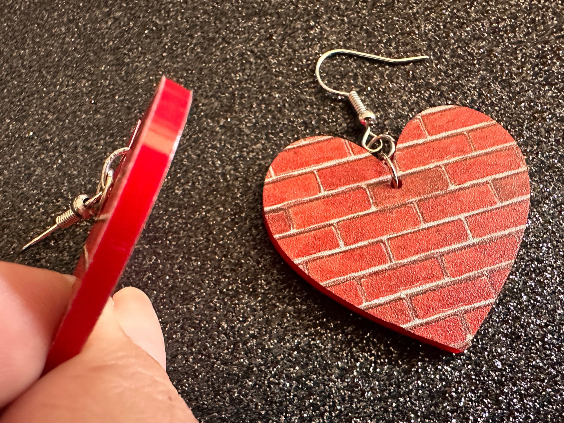 Red Brick Earrings: Laser Cut Acrylic Bricks, Brick Wall, Construction, Brick, Architecture, Building, Preppy, Best Gifts for Her/Him/Them