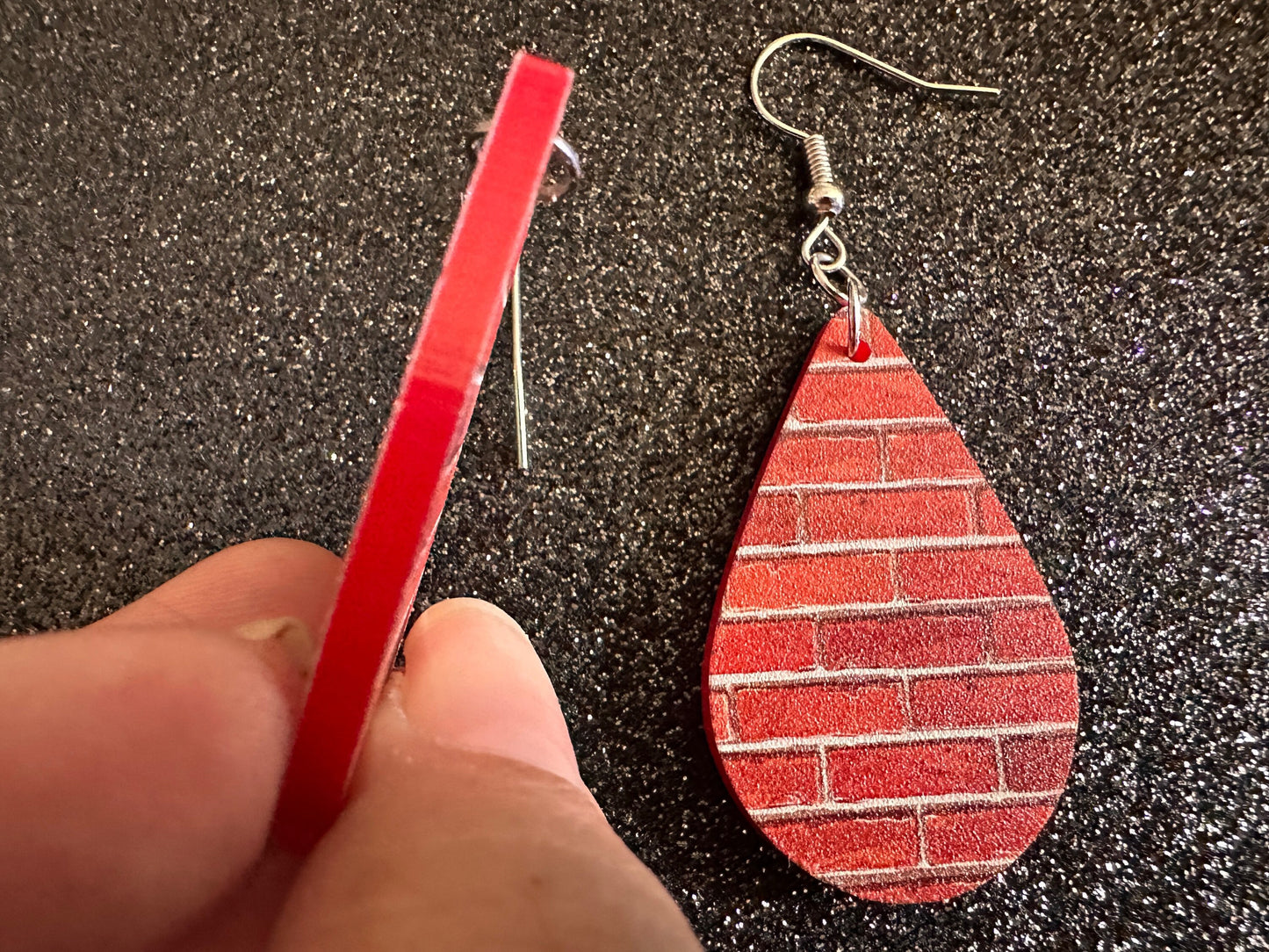 Red Brick Earrings: Laser Cut Acrylic Bricks, Brick Wall, Construction, Brick, Architecture, Building, Preppy, Best Gifts for Her/Him/Them