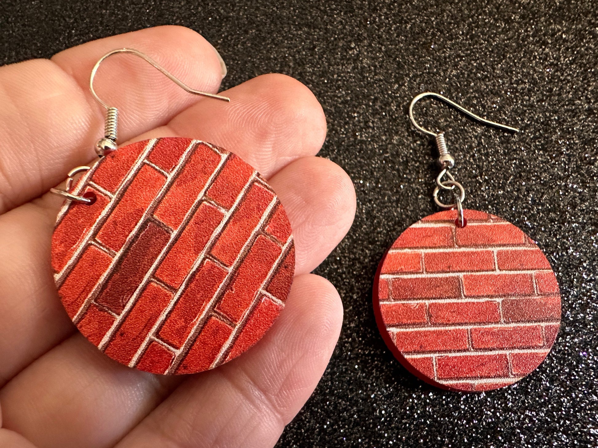 Red Brick Earrings: Laser Cut Acrylic Bricks, Brick Wall, Construction, Brick, Architecture, Building, Preppy, Best Gifts for Her/Him/Them