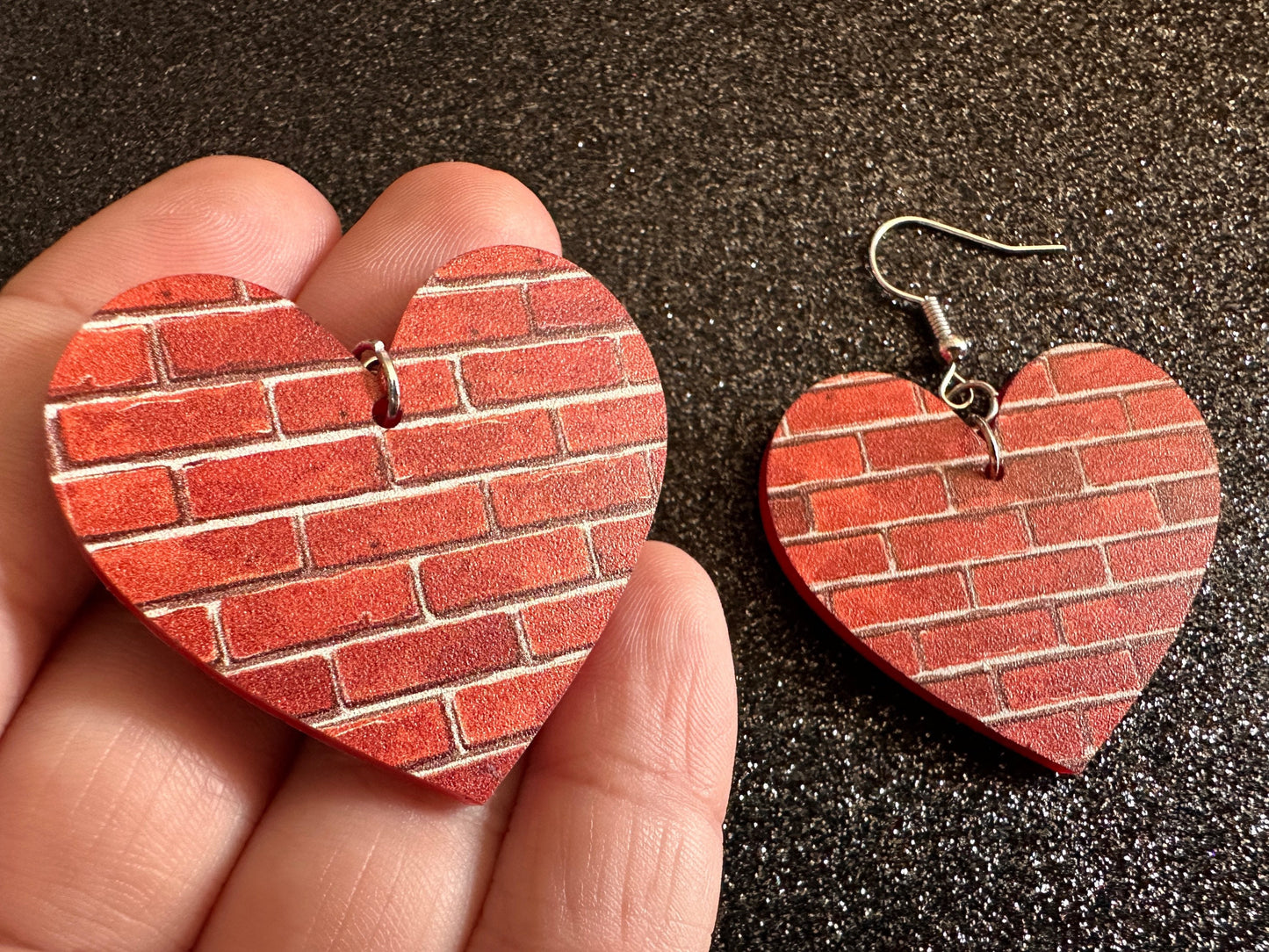 Red Brick Earrings: Laser Cut Acrylic Bricks, Brick Wall, Construction, Brick, Architecture, Building, Preppy, Best Gifts for Her/Him/Them