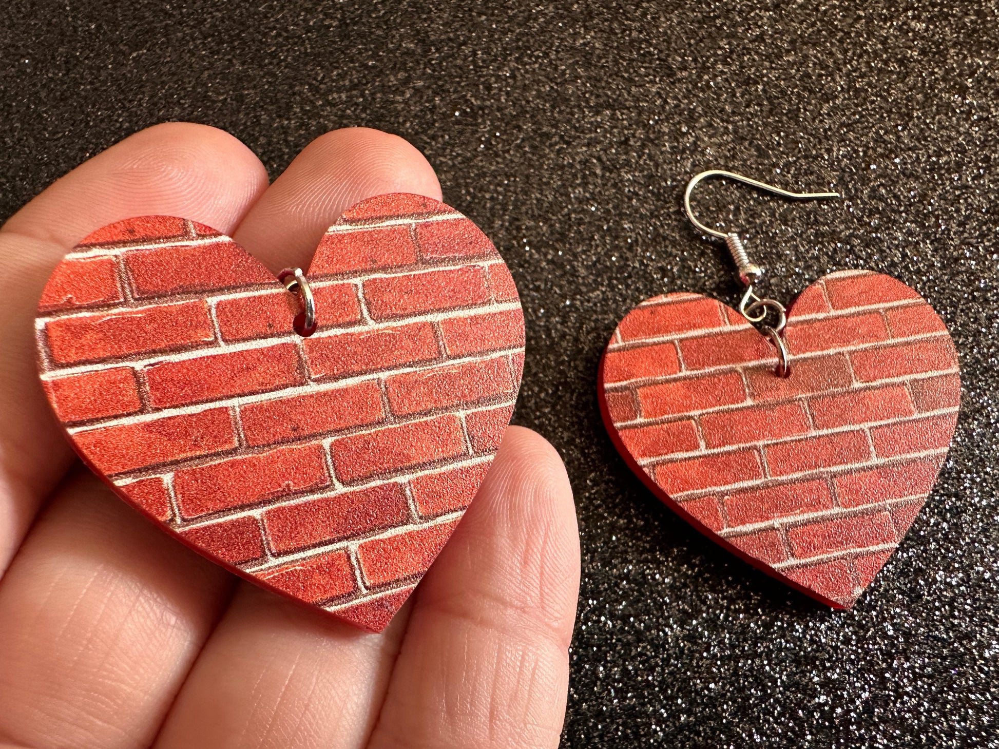 Red Brick Earrings: Laser Cut Acrylic Bricks, Brick Wall, Construction, Brick, Architecture, Building, Preppy, Best Gifts for Her/Him/Them