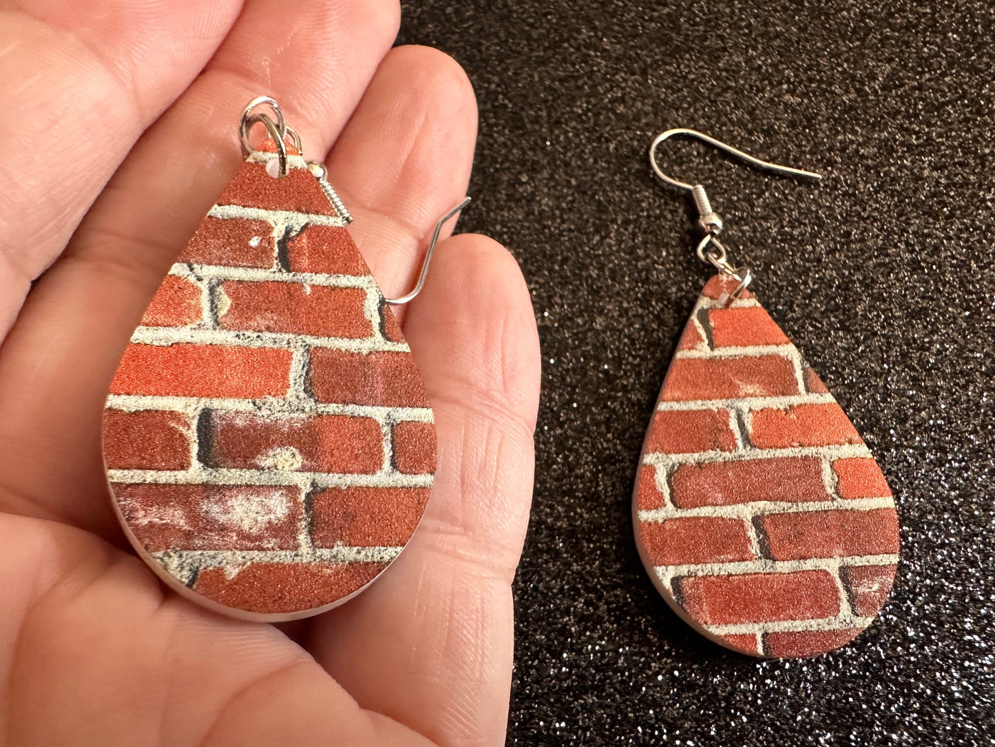 Red Brick Earrings: Laser Cut Acrylic Bricks, Brick Wall, Construction, Brick, Architecture, Building, Preppy, Best Gifts for Her/Him/Them
