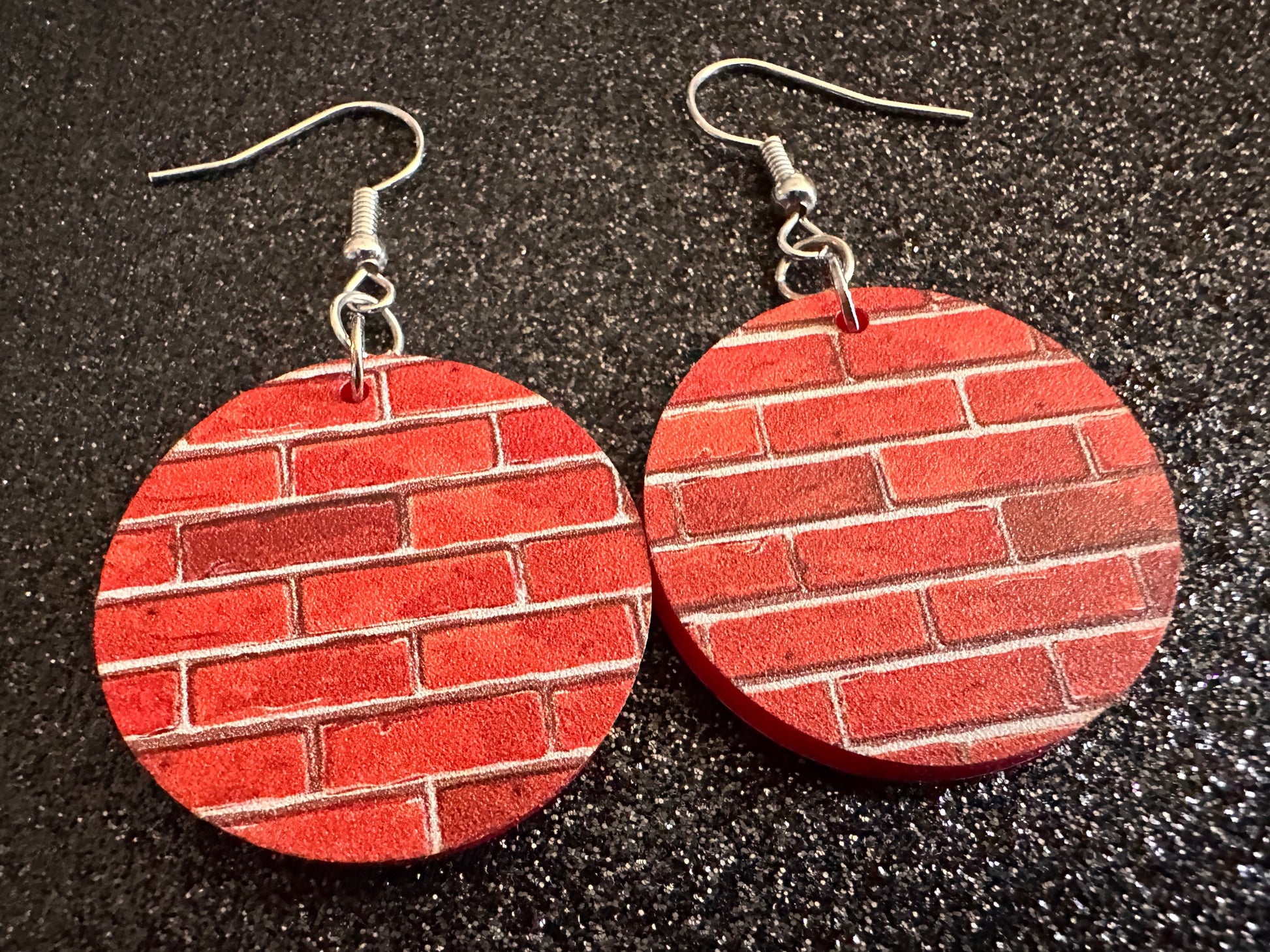Red Brick Earrings: Laser Cut Acrylic Bricks, Brick Wall, Construction, Brick, Architecture, Building, Preppy, Best Gifts for Her/Him/Them