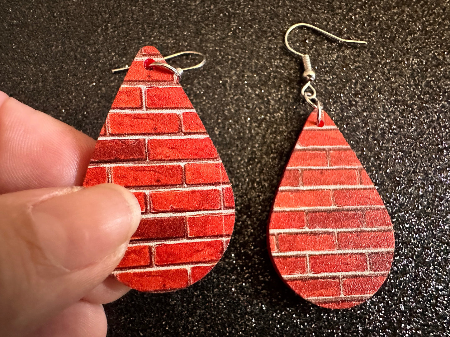 Red Brick Earrings: Laser Cut Acrylic Bricks, Brick Wall, Construction, Brick, Architecture, Building, Preppy, Best Gifts for Her/Him/Them