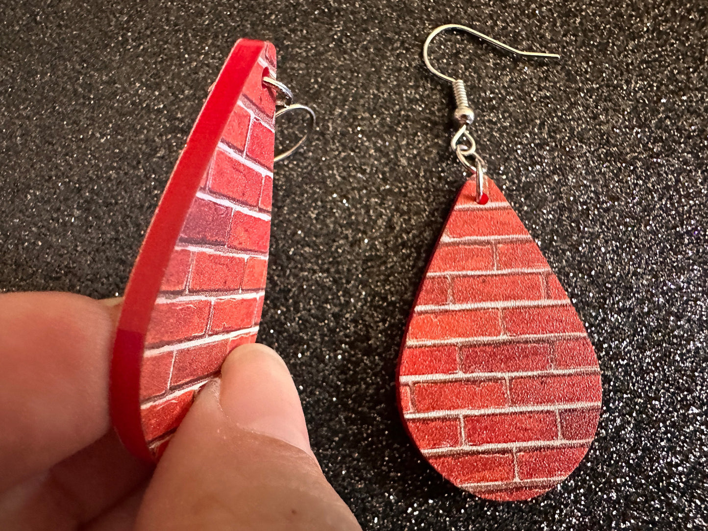 Red Brick Earrings: Laser Cut Acrylic Bricks, Brick Wall, Construction, Brick, Architecture, Building, Preppy, Best Gifts for Her/Him/Them