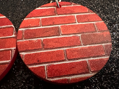 Red Brick Earrings: Laser Cut Acrylic Bricks, Brick Wall, Construction, Brick, Architecture, Building, Preppy, Best Gifts for Her/Him/Them