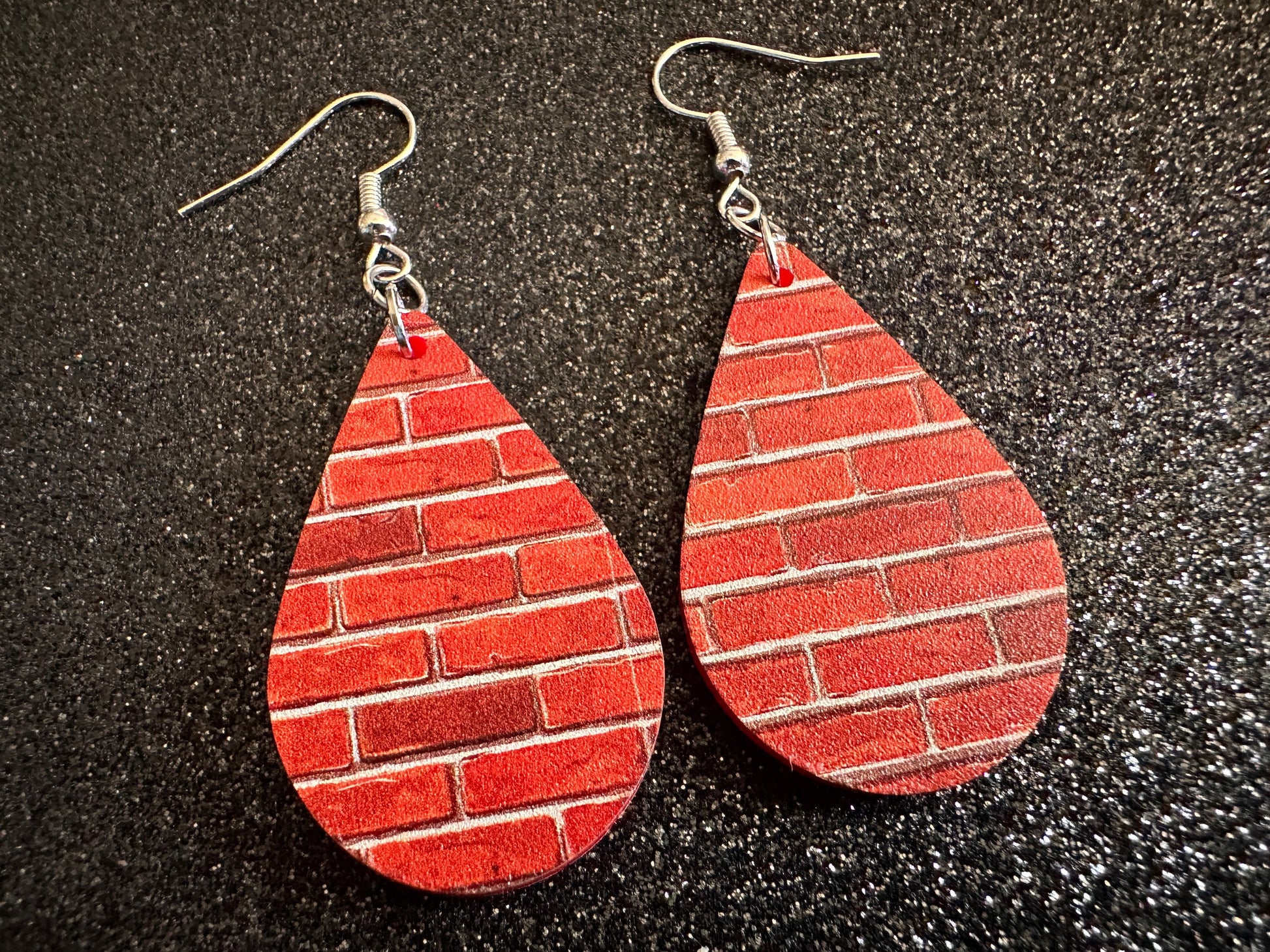 Red Brick Earrings: Laser Cut Acrylic Bricks, Brick Wall, Construction, Brick, Architecture, Building, Preppy, Best Gifts for Her/Him/Them