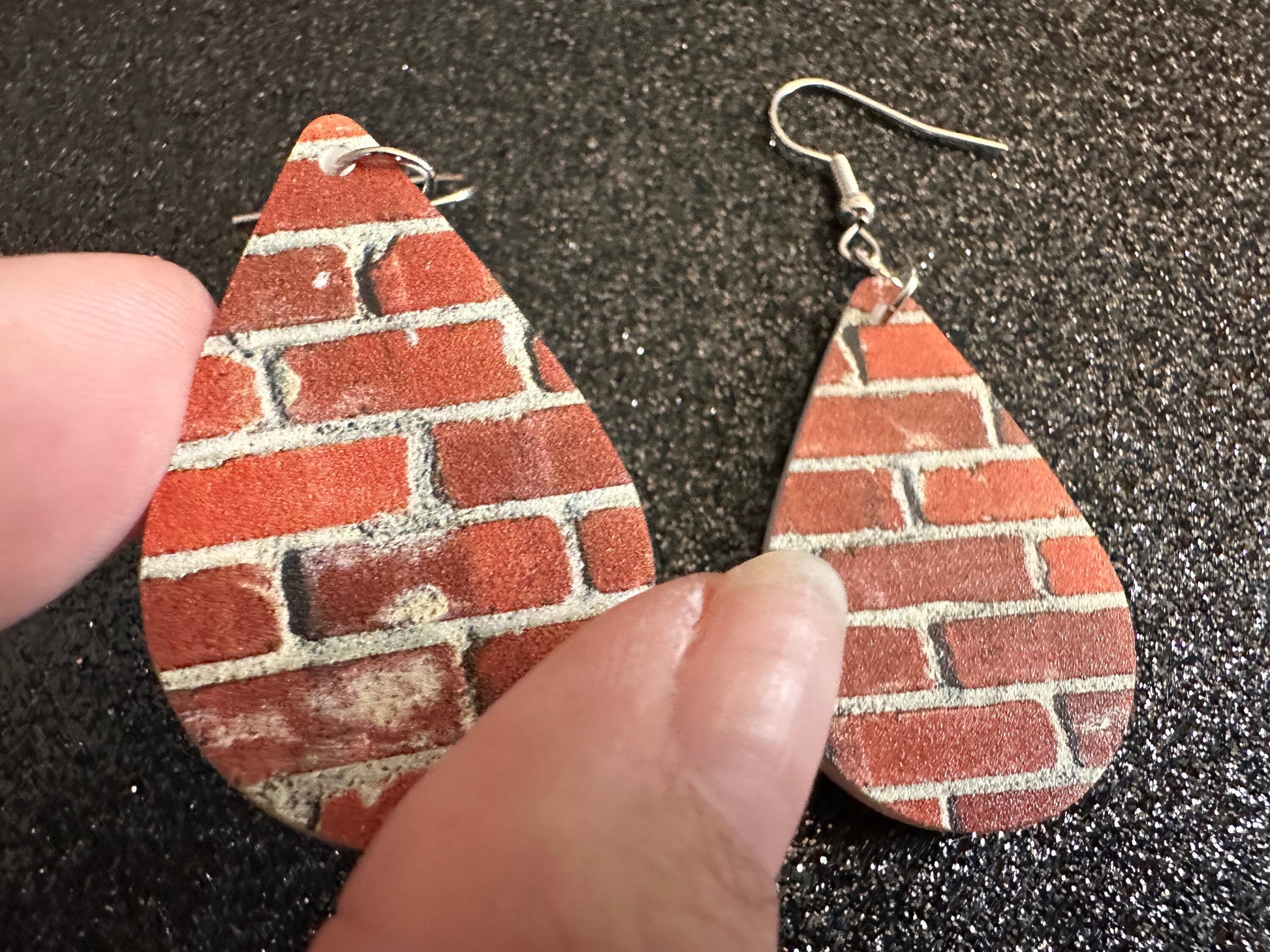 Red Brick Earrings: Laser Cut Acrylic Bricks, Brick Wall, Construction, Brick, Architecture, Building, Preppy, Best Gifts for Her/Him/Them