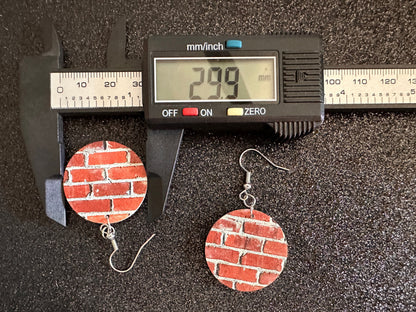 Red Brick Earrings: Laser Cut Acrylic Bricks, Brick Wall, Construction, Brick, Architecture, Building, Preppy, Best Gifts for Her/Him/Them