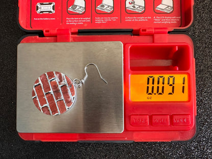 Red Brick Earrings: Laser Cut Acrylic Bricks, Brick Wall, Construction, Brick, Architecture, Building, Preppy, Best Gifts for Her/Him/Them