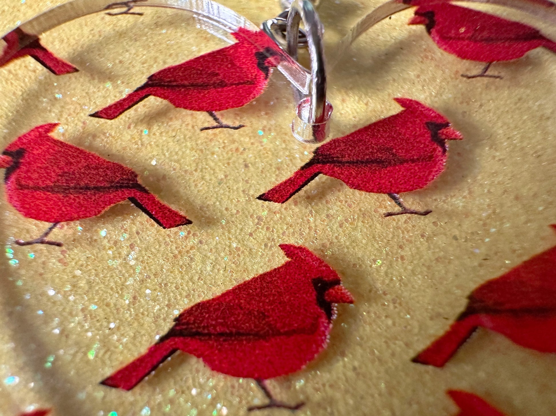 Red Cardinal Earrings: Laser Cut Acrylic Cardinals, Northern Cardinal, Birds, Feathers, Redbird, Zoo, Red Bird, Best Gifts for Her/Him/Them