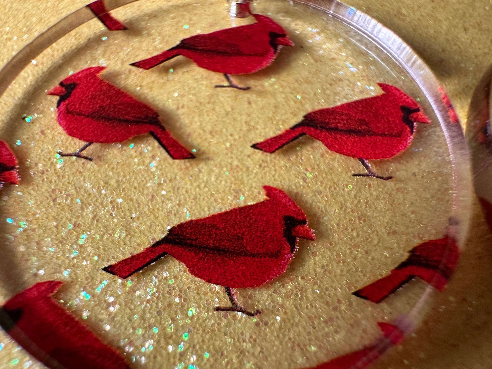 Red Cardinal Earrings: Laser Cut Acrylic Cardinals, Northern Cardinal, Birds, Feathers, Redbird, Zoo, Red Bird, Best Gifts for Her/Him/Them