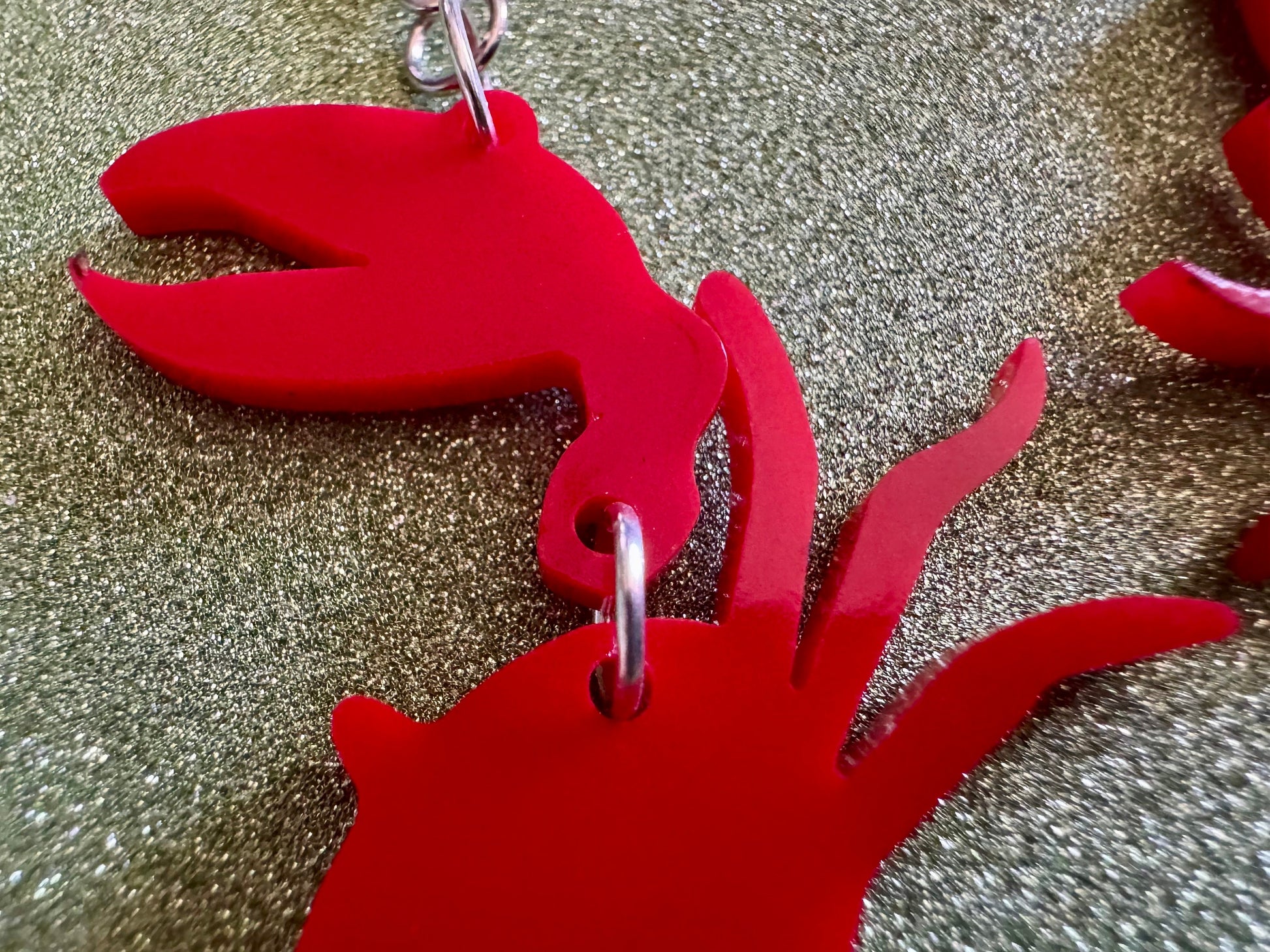 Red Crab Earrings: Laser Cut Acrylic Crabs, Sea Animal, Ocean Creatures, Aquarium, Tank, Beach, Scuba Diving, Best Gifts for Her/Him/Them
