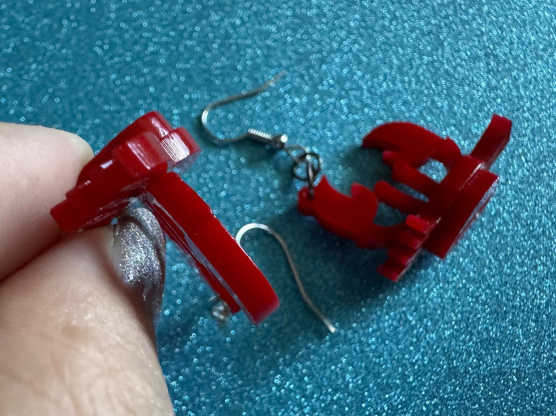 Red Crab Earrings: Laser Cut Acrylic Crabs, Sea Animal, Ocean Creatures, Aquarium, Tank, Beach, Scuba Diving, Best Gifts for Her/Him/Them