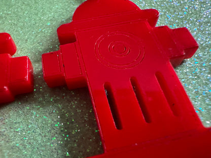 Red Fire Hydrant Earrings: Laser Cut Acrylic Fire Hydrants, Firefighter, Miniature Fire Hydrant, Fire Station, Best Gifts for Her/Him/Them