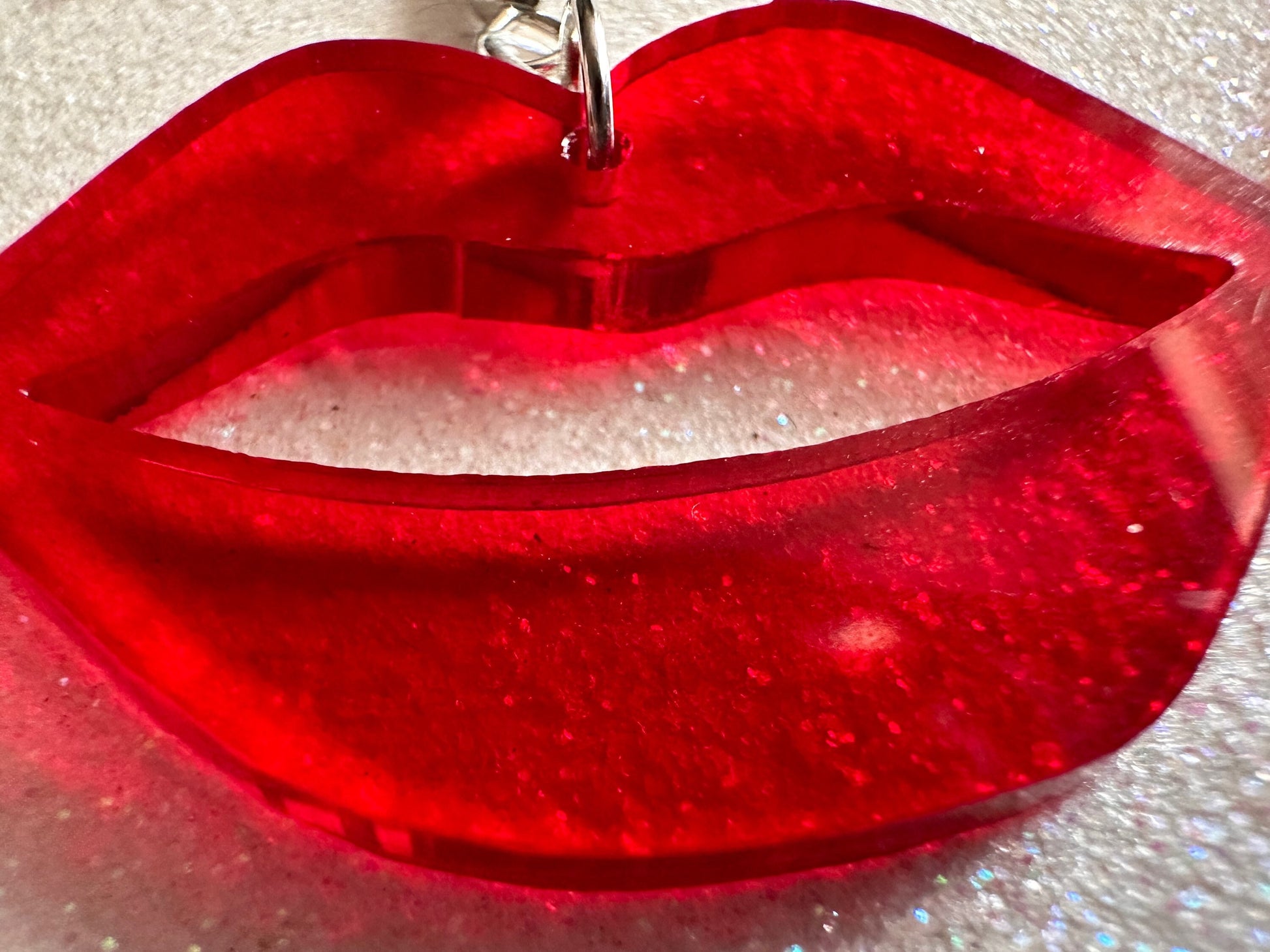 Red Lip Earrings: Laser Cut Acrylic Lips, Makeup, Girl, Woman, Love, Kiss, Cute, Valentines, Anniversary, Best Gifts for Her/Him/Them